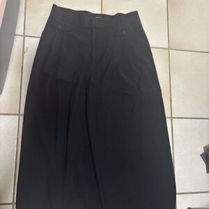 Ellen Tracy Women Pants 14 Black 100% Wool Pants